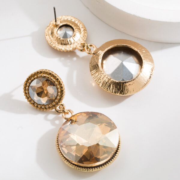 oly-909480a8ef16db32420e0e28a2234fa6 Wholesale Korean fashion high-end crystal love geometric earrings temperament leopard diamond earrings fashion sparkling ball earrings