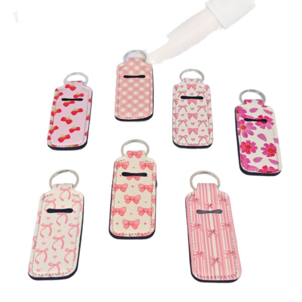 Wholesale Printed sunflower women's lipstick bag keychain