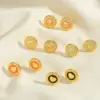 Wholesale Geometric Heart Shaped Stainless Steel 18K Gold Plated Earrings Fashionable Casual Elegant Cute Polished Finish For All Seasons