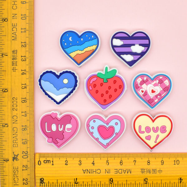 Wholesale Heart-shaped soft rubber beads