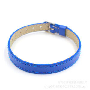 8mm Imitation Leather Wristband-Royal Blue (Round Buckle Head) / 8mm Imitation Leather Wristband