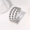 Wholesale PVD Coated Real Gold Plated 18K Round Dots Solid Color Lines 304 Stainless Steel IG Style Modern Simple Waterproof Non Tarnish Open Rings