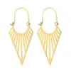 Wholesale PVD Coated Triangle Titanium Steel Exaggerated Waterproof Non Tarnish 304 Stainless Steel Earrings