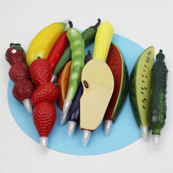 Wholesale South Korea stationery office supplies student prize creative cartoon fruit pen with magnet ballpoint pen refrigerator magnet