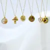 Wholesale Vacuum Plating 18K Gold Plated Sun 304 Stainless Steel Baroque Style Beach Commute 304 Stainless Steel Pendant Necklace