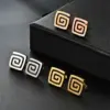 Wholesale Fashion Solid Color Stainless Steel Ear Studs 1 Pair