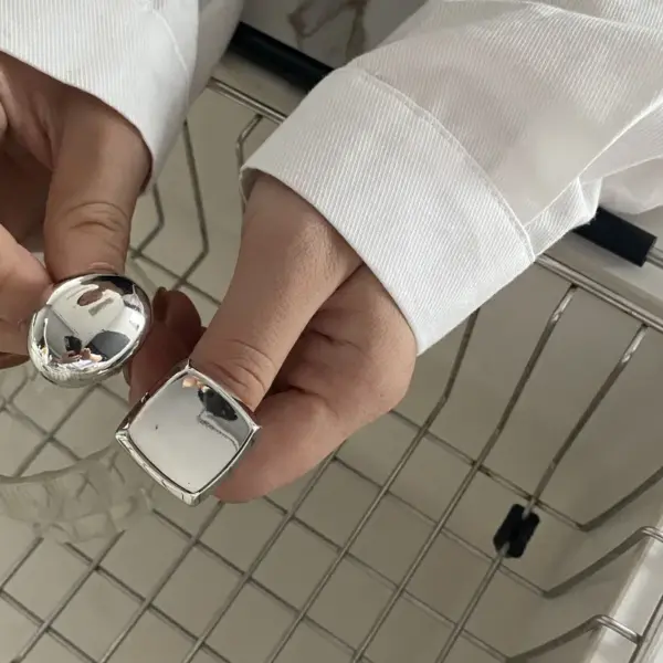 Wholesale Copper Plating Solid Color Open Rings