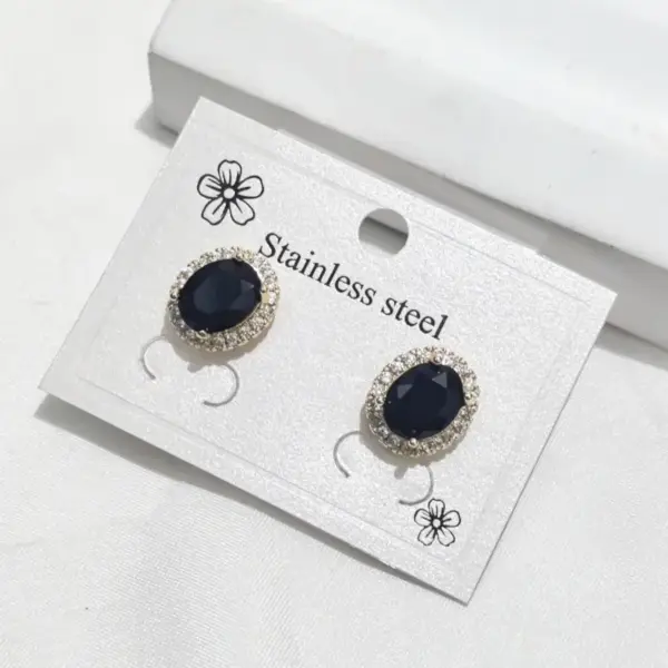 Wholesale Copper Crystal Inlaid Diamond High-end Earrings For Shopping And Banquets