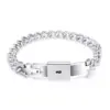 Fashion Creative Cole Lock Titanium Steel Bracelet Necklace Suit