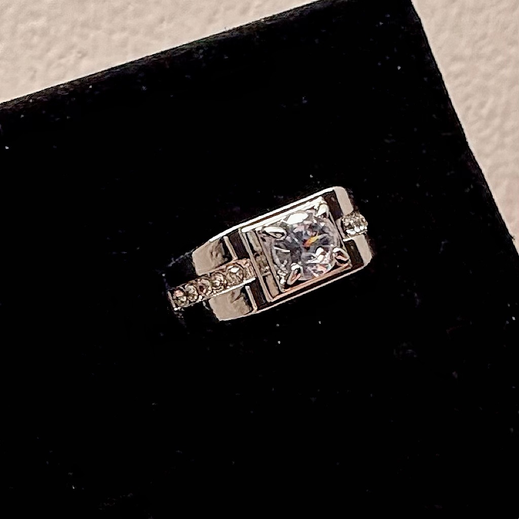 Wholesale Cross-border sply of coles ring imitation moissanite ring open wedding ring gold-plated ring women's ring Europe and the United States whole