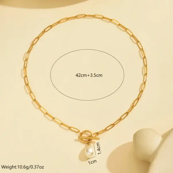 PVD Coated Real Gold Plated 14K Gold Round Rectangle 304 Stainless Steel IG Style Waterproof Non Tarnish 304 Stainless Steel Pendant Necklace