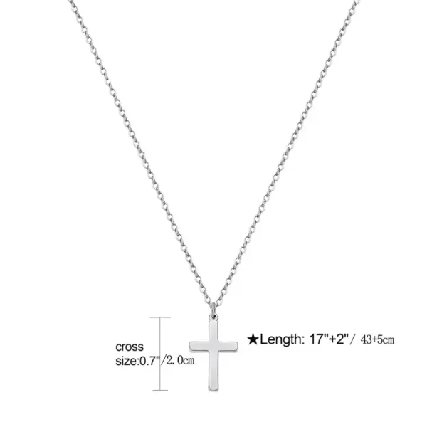 Wholesale Hip-hop Cross Stainless Steel Titanium Steel Pendant Necklace