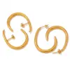 1 Pair Fashion Geometric Plating 304 Stainless Steel 16K Gold Plated White Gold Plated Gold Plated Stainless Steel Earrings