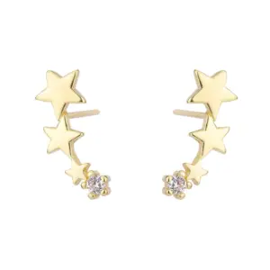 Golden Meteor Stud Earrings