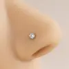 1 Piece Nose Rings & Studs Casual Geometric Pure Titanium Inlay Zircon Nose Pin