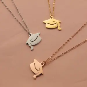 PVD Coated Real Gold Plated Solid Color 304 Stainless Steel Simple Style Classic Style Waterproof Non Tarnish 304 Stainless Steel Pendant Necklace