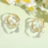 Wholesale Ion Plating (IP) Real Gold Plated 18K Gold Flower 304 Stainless Steel Cute Romantic Artistic Waterproof Non Tarnish Earrings