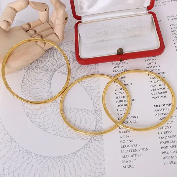 PVD Coated Real Gold Plated Geometric 304 Stainless Steel Simple Style Waterproof Non Tarnish 304 Stainless Steel