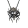 Wholesale Vintage Gothic Spider Pendant Necklace Antique Silver Necklace for Women Fashion Jewelry