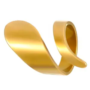 22 18K Real Gold Irregular Water Drop X727