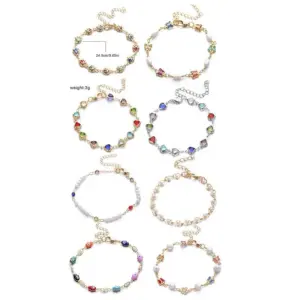 Cute Vintage Style Funny Devil's Eye Heart Shape Butterfly Copper Plating Bracelets