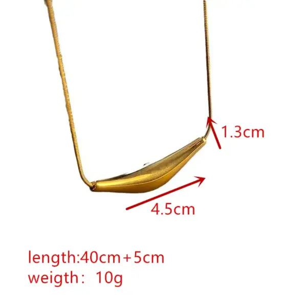 Wholesale 304 Stainless Steel Titanium Steel Solid Color Vacuum Plating Titanium Steel Real Gold Plated Hip-Hop Waterproof Non Tarnish Asymmetrical Gold Silver Pendant Necklace