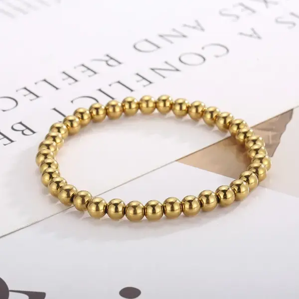 Wholesale PVD Coated 18K Gold Plated Geometric Stainless Steel Casual Simple Style Waterproof Non Tarnish Bracelets