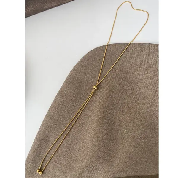 Wholesale 1 Piece Fashion Geometric Titanium Steel Plating Sweater Chain