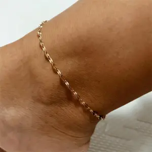 Wholesale Korean Style Geometric Stainless Steel Waterproof Non Tarnish PVD Coated 14K Gold Real Gold Plated Women'S Anklet