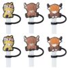 Wholesale Pack Yak Gro Straw Cap Cartoon Animation