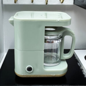 Blue-green coffee machine