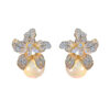 oly-912100f8290c41c0f5a2a81ae2b64380 Wholesale High-End Design Crystal Petal Earrings Trendy Korean Elegant Pearl Earrings for Women