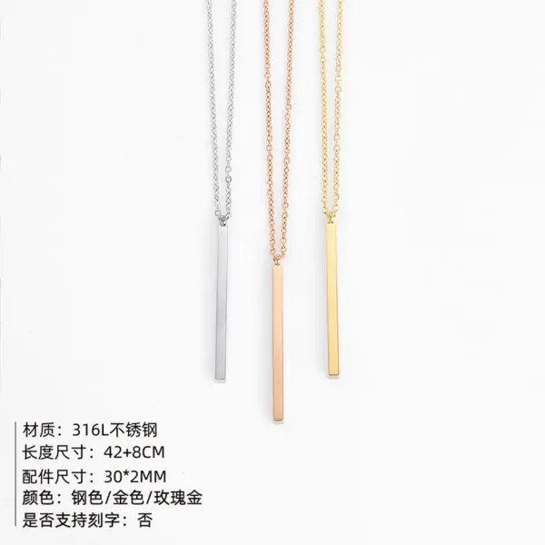 oly-9124dd5cd515637de371f6e378111621 Wholesale PVD Coated 14K Gold Real Gold Plated Geometric Stainless Steel Fashion Waterproof Non Tarnish 304 Stainless Steel Necklace