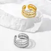 Wholesale 304 Stainless Steel 18K Gold Plated Casual Simple Style Geometric Open Rings