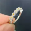 Wholesale Korean Style Jewelry Sweet Daisy Flower Two-color Copper Ring Wholesale