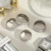 Wholesale Jewelry Casual Basic Simple Style Geometric 304 Stainless Steel Zircon 18K Gold Plated Plating Inlay Rings