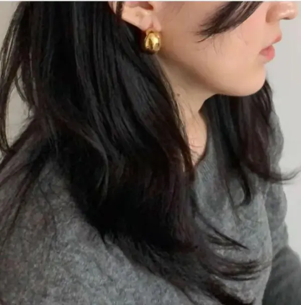 oly-9147f81f2e67b0529314c7b97f374777 Wholesale PVD Coated Real Gold Plated 18K Gold Heart 304 Stainless Steel Titanium Steel Fashion Waterproof Non Tarnish Earrings