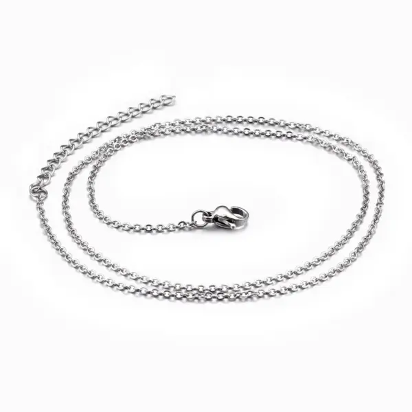 Wholesale PVD Coated 18K Gold Plated Titanium Steel Fashion Waterproof Non Tarnish 304 Stainless Steel Necklace