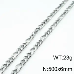 Steel Color 500 * 6mm = Necklace KN197216-Z