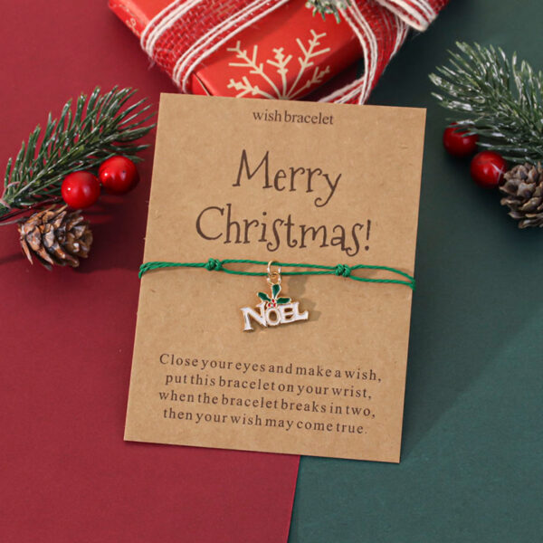 Wholesale Christmas gift painted Christmas bracelet
