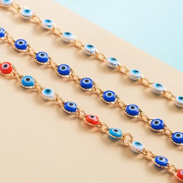 Fashion New Copper Gold-plated ipping Oil Devil's Eye Bracelet