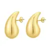Wholesale 1 Pair Simple Style Water Droplets Plating Stainless Steel Ear Studs