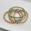 Wholesale Copper Ig Style Color Block Beaded Knitting Bracelets