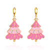 oly-91668ffefeff40437b03469a3909c29d Wholesale Colorful bell Christmas tree snowman pendant Christmas earrings