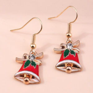 oly-9167ba2fa8e52c595df352da751b9a72 Wholesale Christmas Hat Elk Christmas Bell Earrings