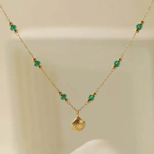 Wholesale 1 Piece Hawaiian Vacation Shell 304 Stainless Steel Waterproof Non Tarnish Ion Plating (IP) Real Gold Plated 18K Gold Women's Anklet