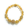 Wholesale vintage blonde yellow crystal high-grade retro natural crystal bracelet female minority design gift