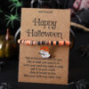 oly-916ccee864c83084f5abc0ba6b9be16e Wholesale Cross-border Amazon Halloween Ghost Pumpkin Skull Pendant Polymer Clay Blessing Card Elastic Adjustable Bracelet
