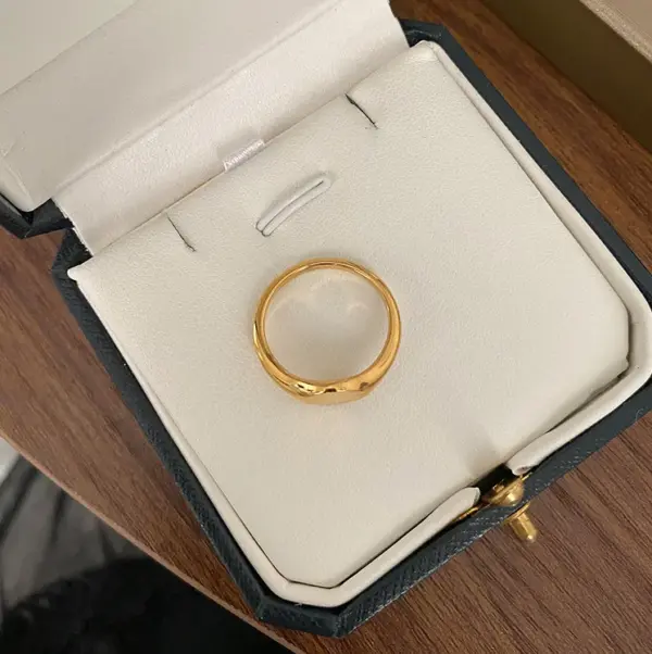 PVD Coated Real Gold Plated 18K Gold Heart 304 Stainless Steel Titanium Steel Fashion Waterproof Non Tarnish