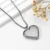 Wholesale PVD Coated Real Gold Plated Square Oval Heart Shape 304 Stainless Steel Vintage Style Classic Style Waterproof Non Tarnish 304 Stainless Steel Pendant Necklace